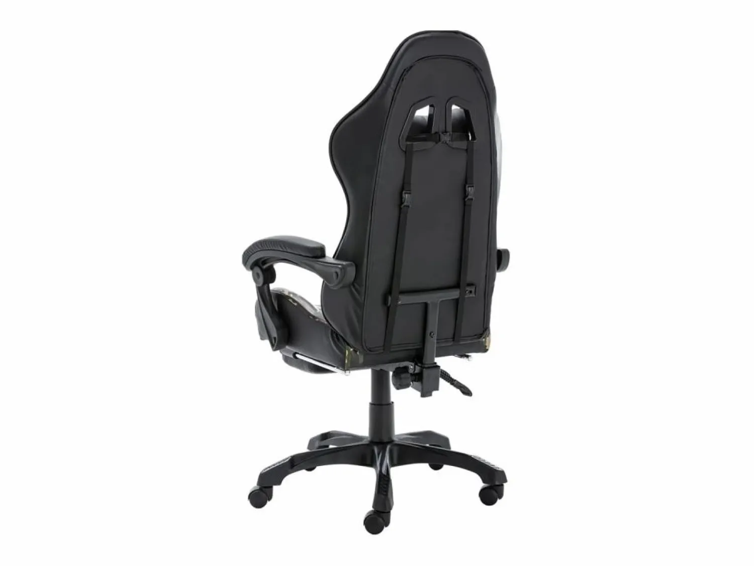 Discount Clicnbuy Silla gaming con reposapiés cuero sintético y camuflaje Negro