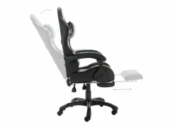 Discount Clicnbuy Silla gaming con reposapiés cuero sintético y camuflaje Negro