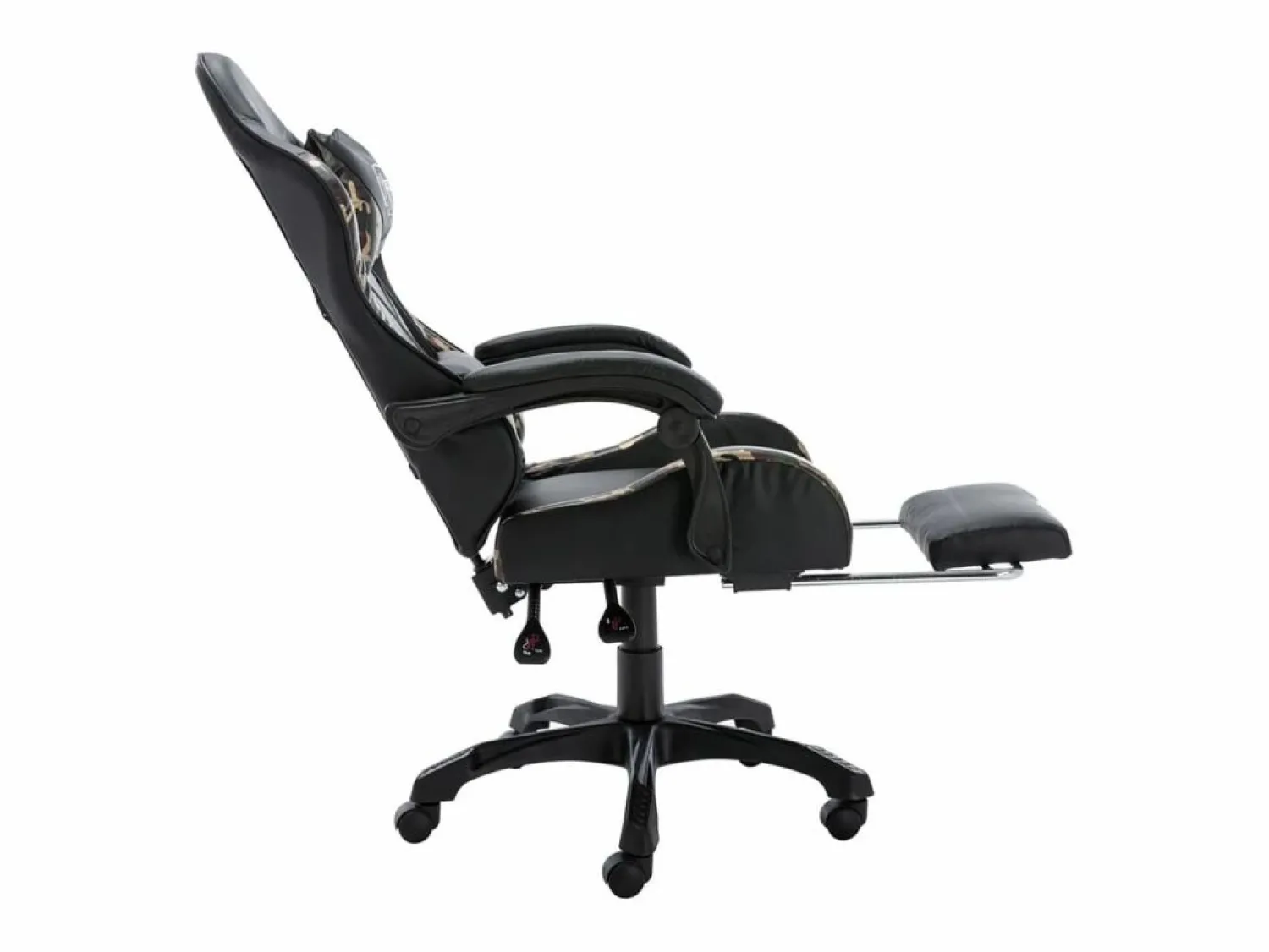 Discount Clicnbuy Silla gaming con reposapiés cuero sintético y camuflaje Negro