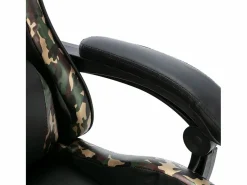 Discount Clicnbuy Silla gaming con reposapiés cuero sintético y camuflaje Negro