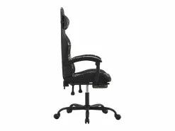 Clicnbuy Silla gaming con reposapiés cuero sintético camuflaje