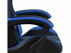 Clicnbuy Silla gaming con reposapiés cuero sintético negro y