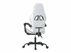 New Silla gaming con reposapiés cuero sintético negro Silla Gaming