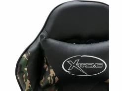 Best Silla gaming con reposapiés cuero sintético y camuflaje Silla Gaming