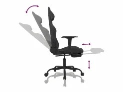 Hot Silla gaming con reposapiés tela Silla Gaming