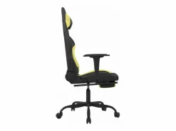 Clearance Silla gaming con reposapiés tela verde claro y Silla Gaming