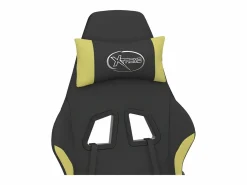 Clearance Silla gaming con reposapiés tela verde claro y Silla Gaming