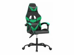 Outlet Clicnbuy Silla gaming cuero sintético y verde Negro