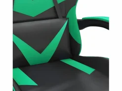 Outlet Clicnbuy Silla gaming cuero sintético y verde Negro