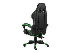 Clicnbuy Silla gaming de cuero sintético negro y