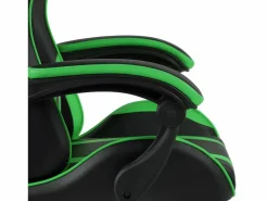 Clicnbuy Silla gaming de cuero sintético negro y