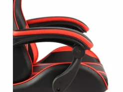 Clicnbuy Silla gaming de cuero sintético negro y