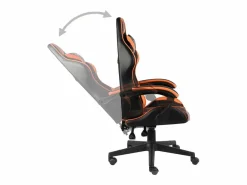 Discount Silla gaming de cuero sintético negro y Silla Gaming