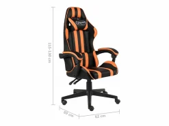 Discount Silla gaming de cuero sintético negro y Silla Gaming