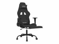 Clicnbuy Silla gaming de masaje con reposapiés tela
