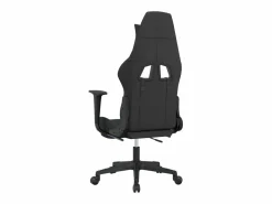 Silla gaming de masaje con reposapiés tela negro y Silla Gaming