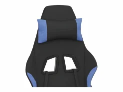 Silla gaming de masaje con reposapiés tela negro y Silla Gaming