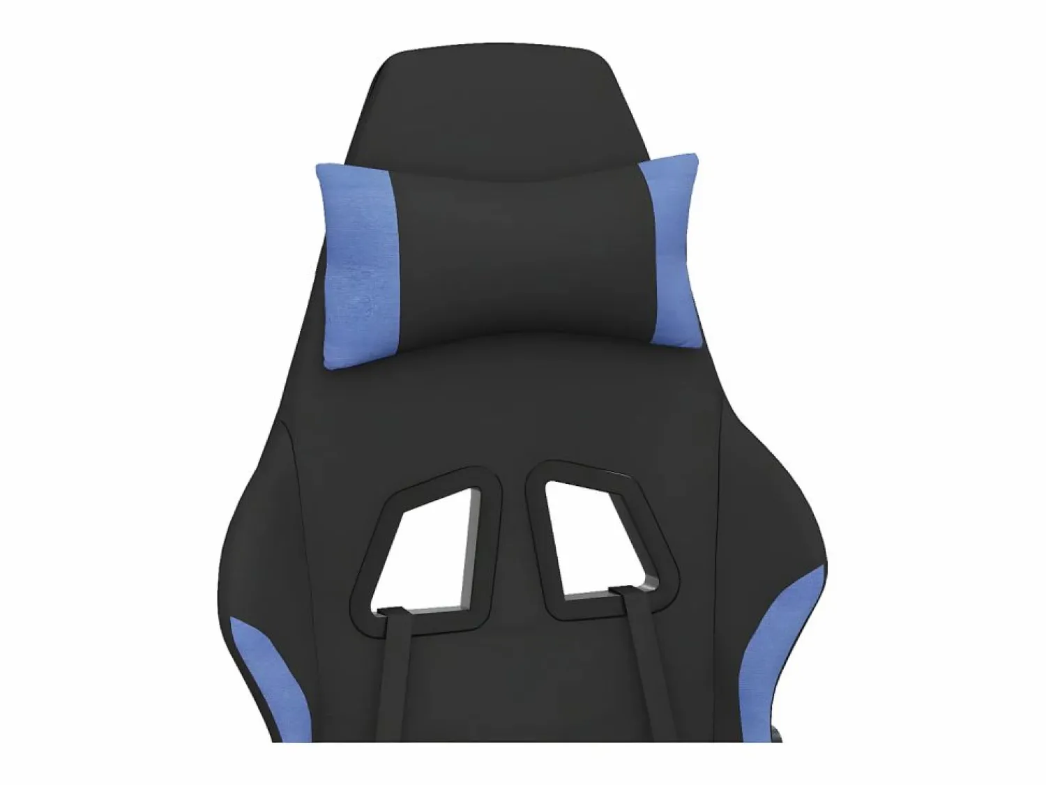 Silla gaming de masaje con reposapiés tela negro y Silla Gaming