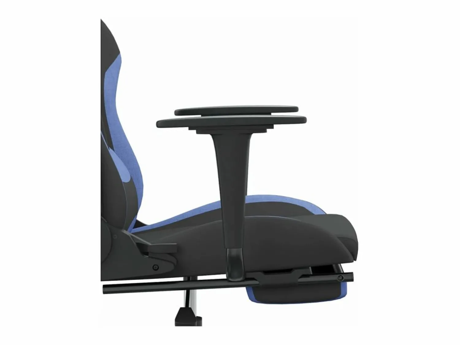 Silla gaming de masaje con reposapiés tela negro y Silla Gaming