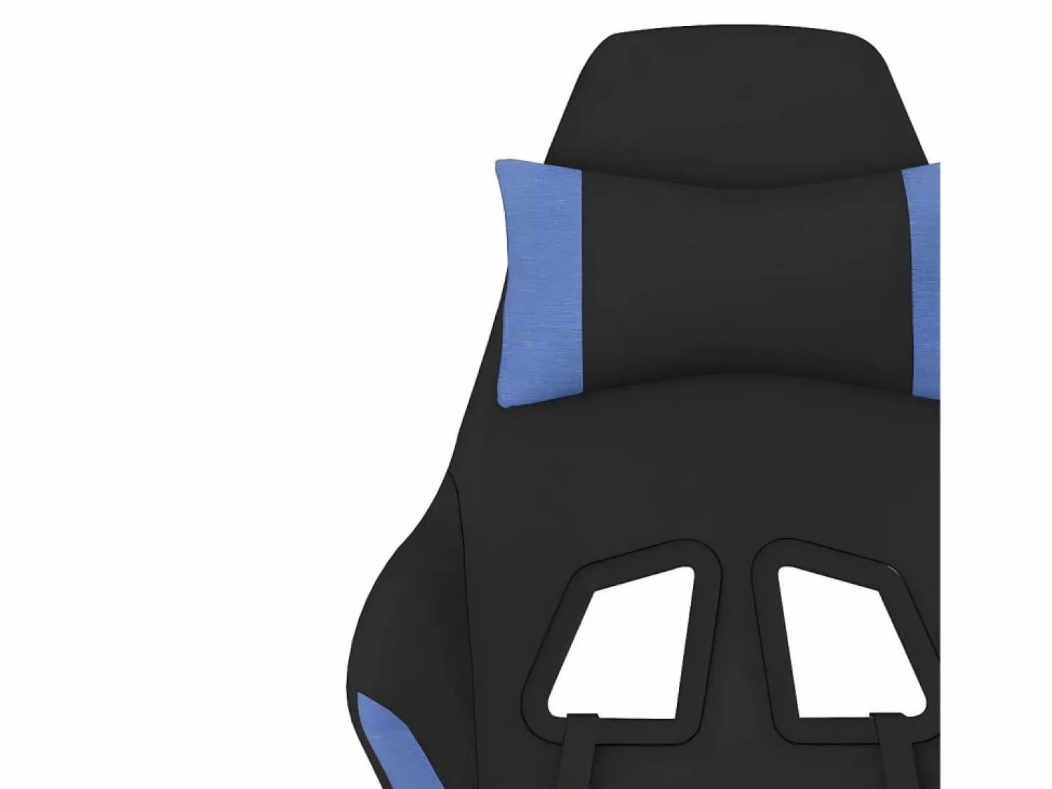 Silla gaming de masaje con reposapiés tela negro y Silla Gaming