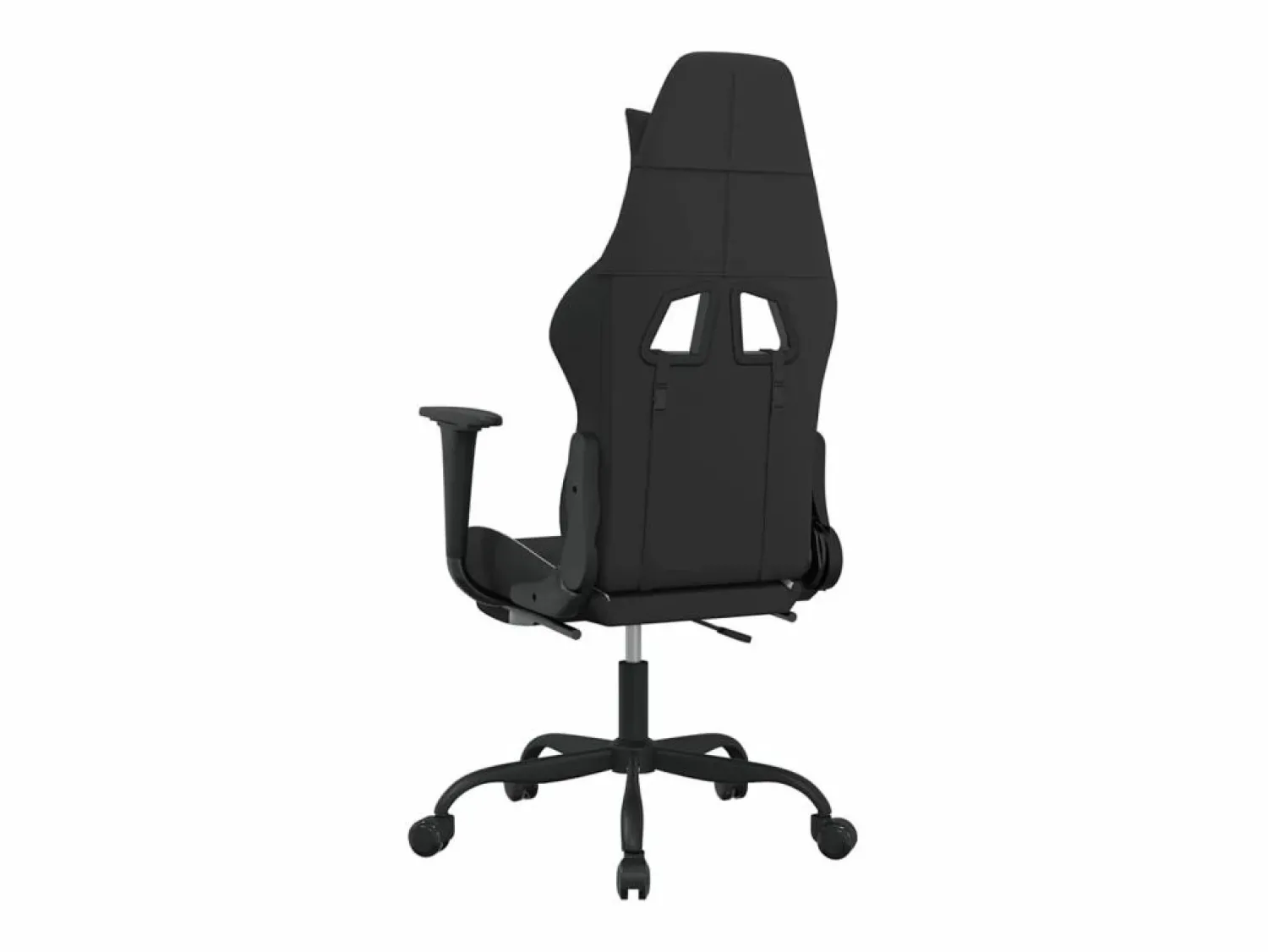 Best Clicnbuy Silla gaming de masaje con reposapiés tela negro y Blanco