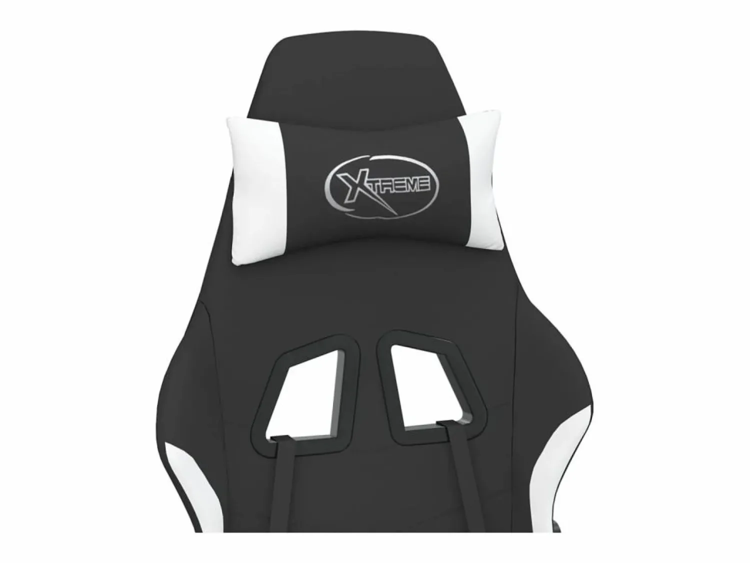 Best Clicnbuy Silla gaming de masaje con reposapiés tela negro y Blanco