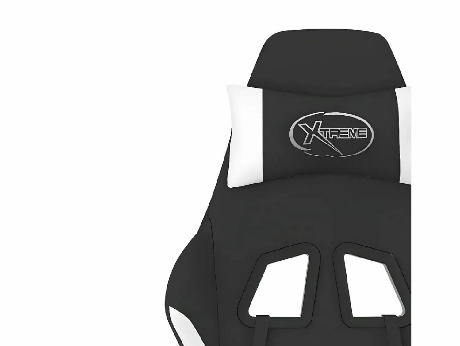 Best Clicnbuy Silla gaming de masaje con reposapiés tela negro y Blanco
