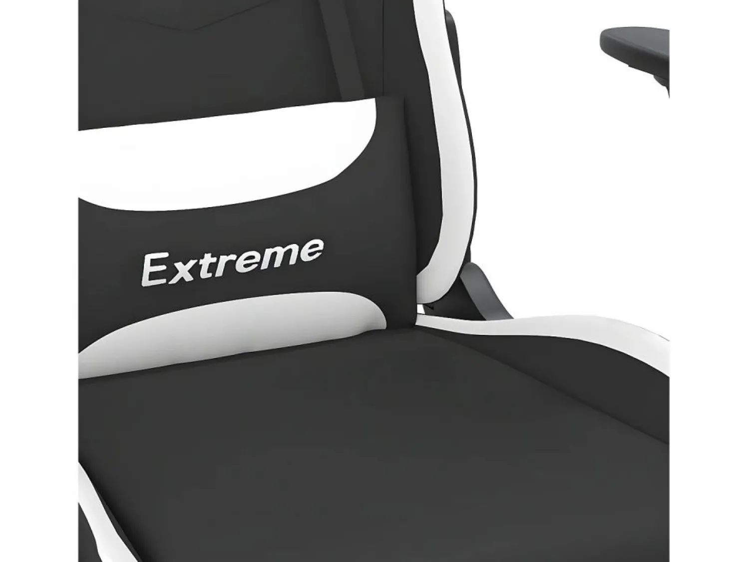 Best Clicnbuy Silla gaming de masaje con reposapiés tela negro y Blanco