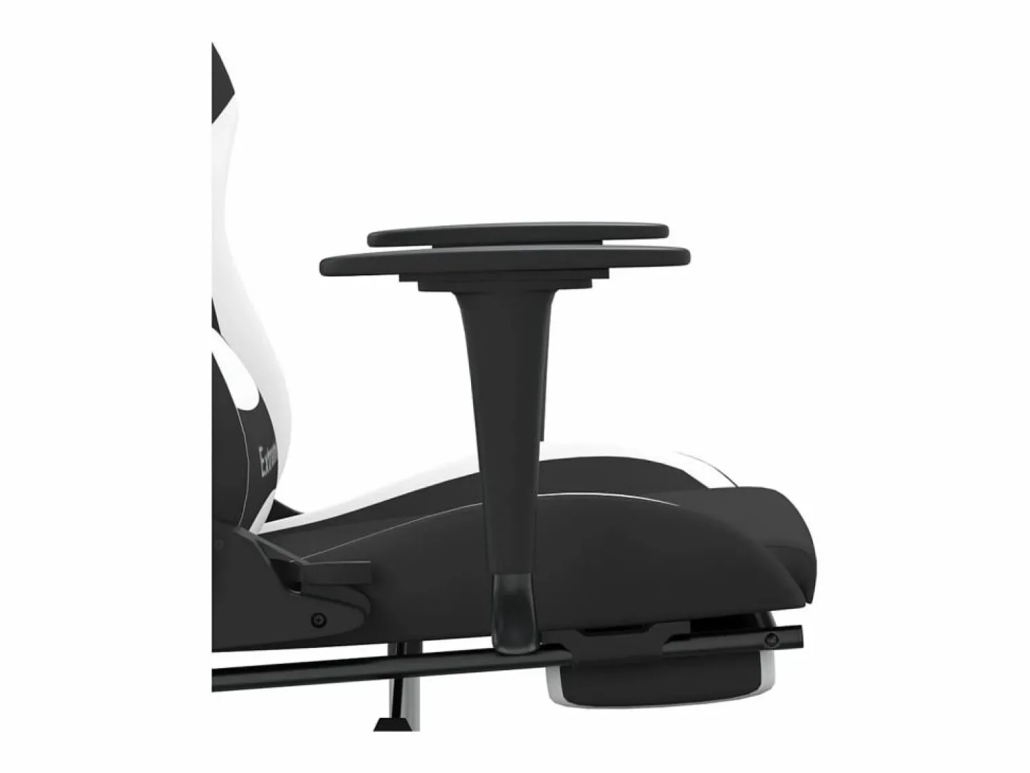 Best Clicnbuy Silla gaming de masaje con reposapiés tela negro y Blanco