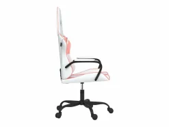 New Silla gaming de masaje cuero sintético blanco y Silla Gaming