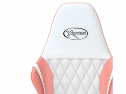 New Silla gaming de masaje cuero sintético blanco y Silla Gaming