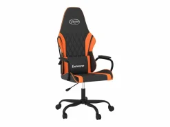 Outlet Silla gaming de masaje cuero sintético y naranja Silla Gaming