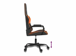 Outlet Silla gaming de masaje cuero sintético y naranja Silla Gaming