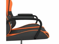 Outlet Silla gaming de masaje cuero sintético y naranja Silla Gaming