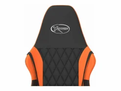 Outlet Silla gaming de masaje cuero sintético y naranja Silla Gaming