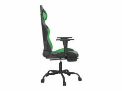 Best Clicnbuy Silla gaming de masaje y reposapiés cuero sintético negro Verde