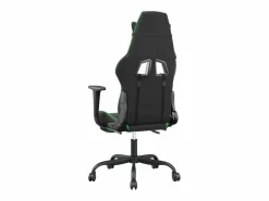 Best Clicnbuy Silla gaming de masaje y reposapiés cuero sintético negro Verde