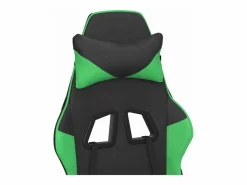 Best Clicnbuy Silla gaming de masaje y reposapiés cuero sintético negro Verde
