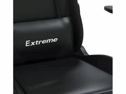 Best Clicnbuy Silla gaming de masaje y reposapiés cuero sintético Negro