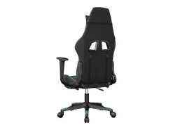 Online Silla gaming de masaje y reposapiés cuero sintético negro Silla Gaming