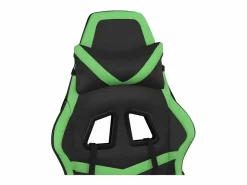 Online Silla gaming de masaje y reposapiés cuero sintético negro Silla Gaming
