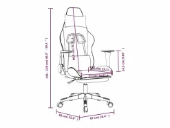 Sale vidaxl Silla gaming de masaje y reposapiés cuero sintético negro Gris