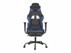 Clicnbuy Silla gaming de masaje y reposapiés cuero sintético negro