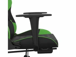 Discount Silla gaming de masaje y reposapiés cuero sintético negro Silla Gaming