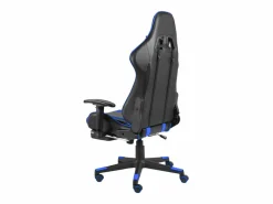 vidaxl Silla gaming giratoria con reposapiés PVC