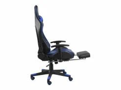 vidaxl Silla gaming giratoria con reposapiés PVC