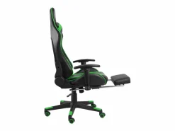 Online vidaxl Silla gaming giratoria con reposapiés PVC Verde