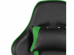 Online vidaxl Silla gaming giratoria con reposapiés PVC Verde