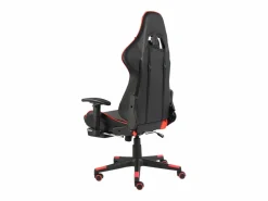 vidaxl Silla gaming giratoria con reposapiés PVC