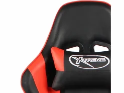 vidaxl Silla gaming giratoria con reposapiés PVC